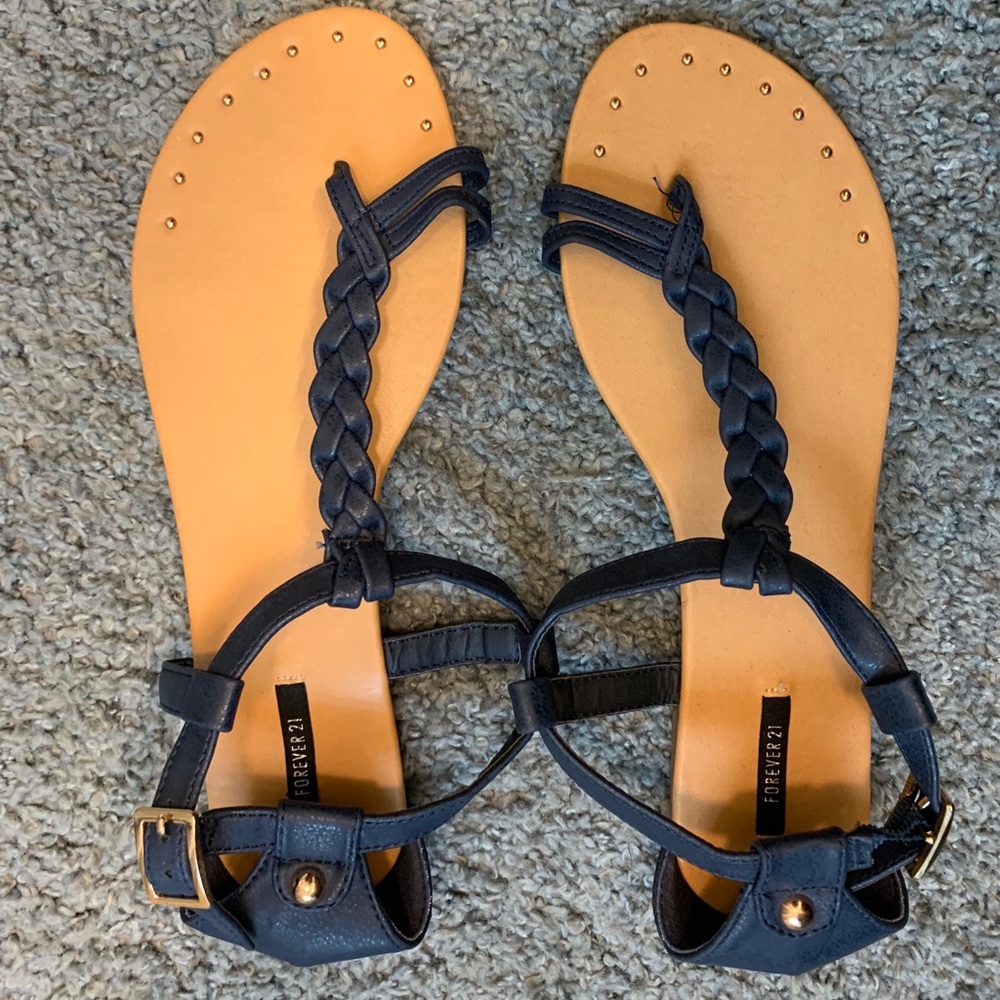 Brand New Forever 21 Sandals- Navy